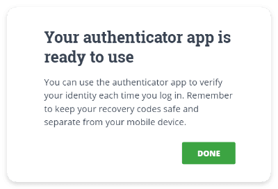 authenticator ready to use