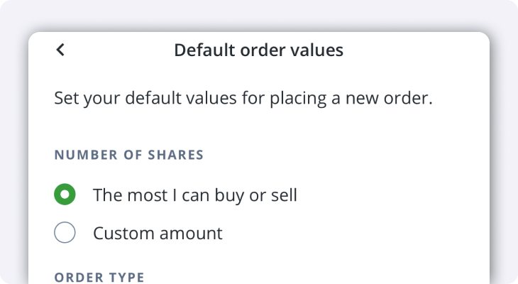 Default order values on QuestMobile