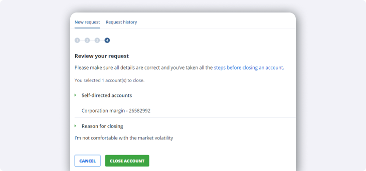 review account closure request