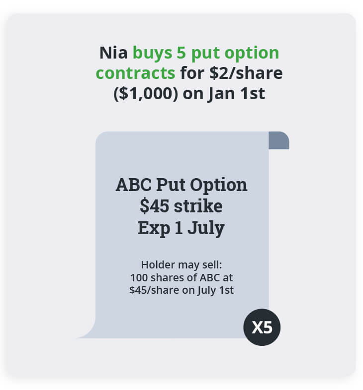 Put option with a hedge strategy
