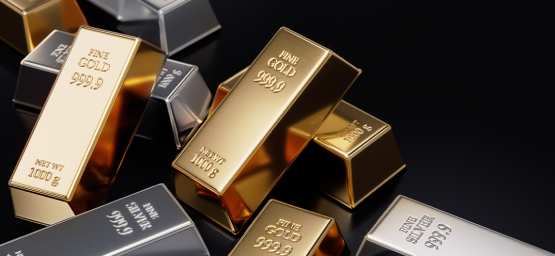 Gold and silver bars