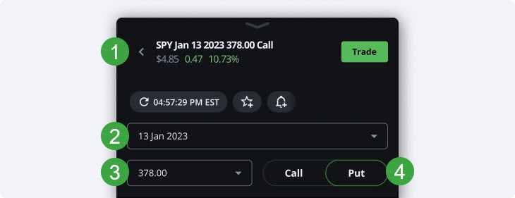 Detailed options top