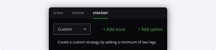 Options strategy blank custom