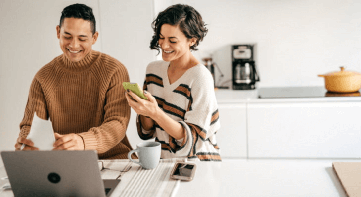 couple-doing-taxes-in-kitchen